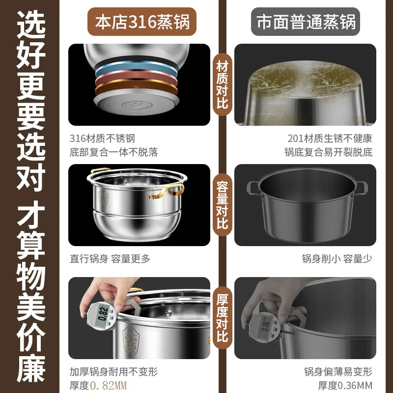316 panci kukus 40cm Stainless - Home Cooking Cookbook ulasan dan harga